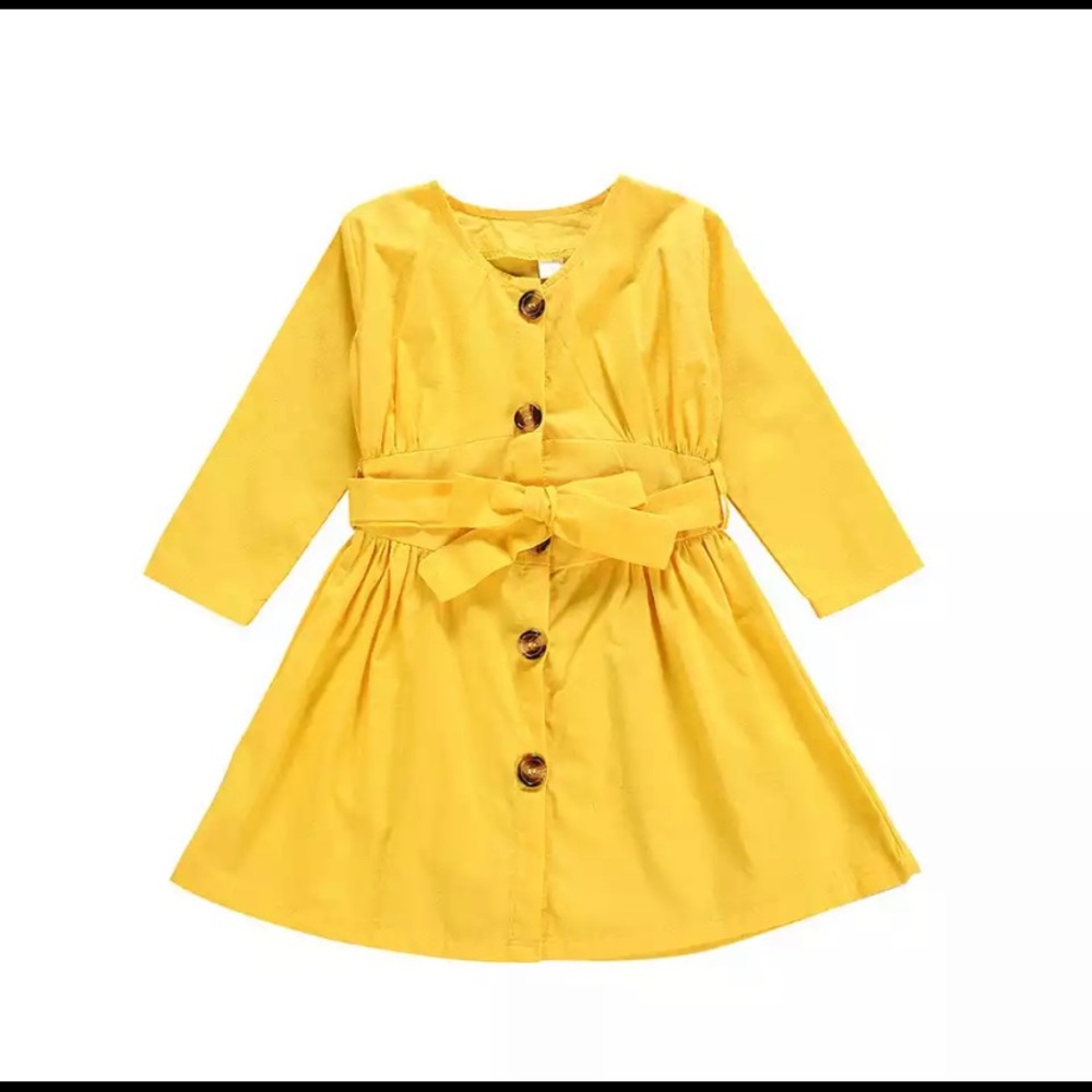 NEW Girls Yellow Dress